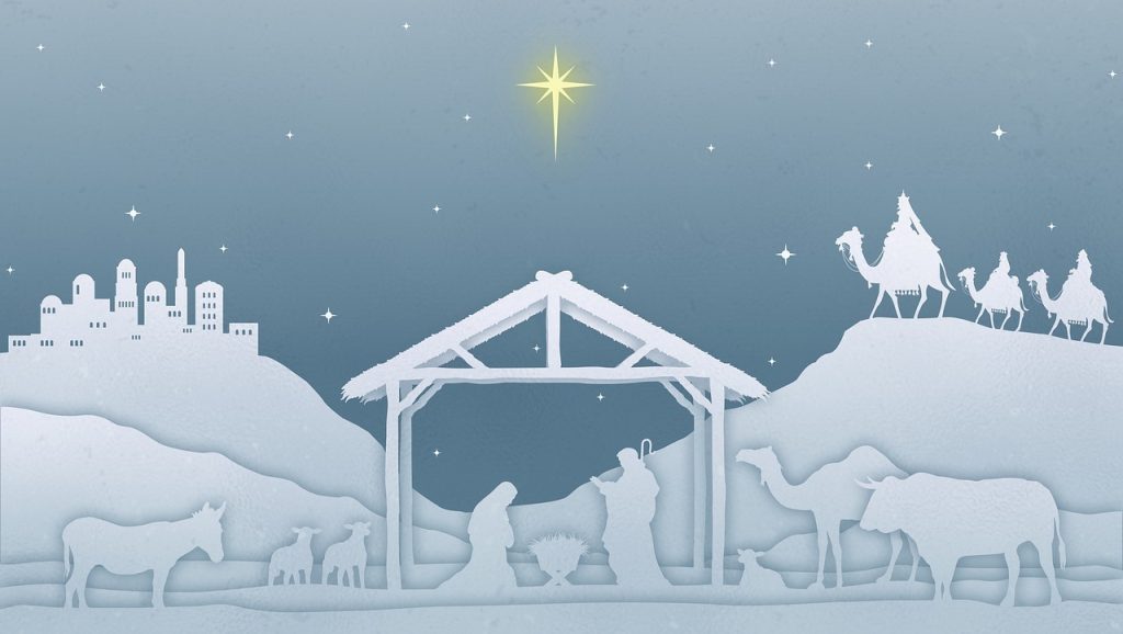 Melancholy Christmas nativity