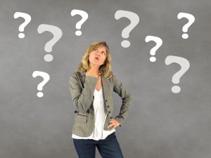 Woman with questions about Mentor Quiz