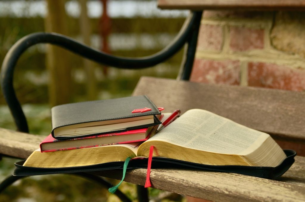 Bibles on porch swing